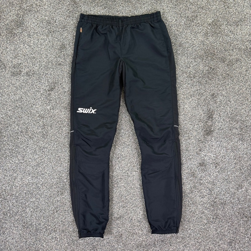 Swix Cross Country Ski Pants Mens Medium Black Wind Resistant Athletic Trousers